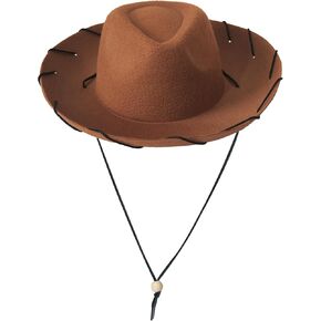 Unisex Cowboy Hat Western Style for Adults Curved Brim Rodeo Costume Accessory for Halloween or Party in Kuwait