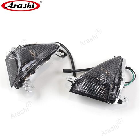Arashi Smoke Front Turn Signal Lens Cover for Kawasaki Ninja ZX6R ZX636 2005-2006, ZX10R 2006-2007, Ninja 650R 2006-2008, ZX14R 2006-2010, Concours 14 GTR1400 2008-2010 in Kuwait