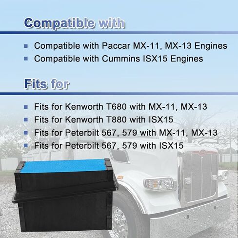 فلتر هواء المحرك P621725 LAF6725 يناسب Kenworth T680 T880 مناسب لـ Peterbilt 567 579 متوافق مع محركات Paccar MX-11 MX-13 يناسب مرشح الهواء لمحركات Cummins ISX15 in Kuwait