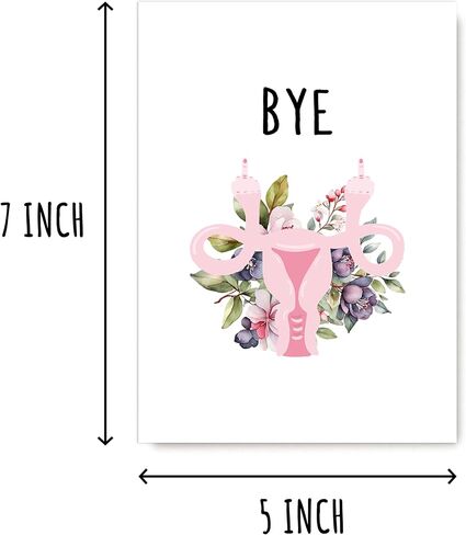 Bye Uterus Card - Funny Hysterectomy Card - Uterus Flower Card - Get Well Soon Card - Menopause Card - Cancel Monthly Subscription Card in Kuwait
