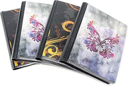 4 Pack CocoPolka 4 x 6 Flexible Photo Albums. 48 Pockets with Black Background & Customizable Covers. in Saudi Arabia