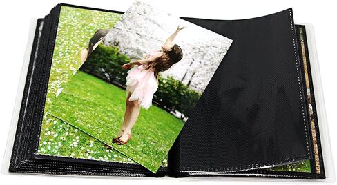 4 Pack CocoPolka 4 x 6 Flexible Photo Albums. 48 Pockets with Black Background & Customizable Covers. in Saudi Arabia
