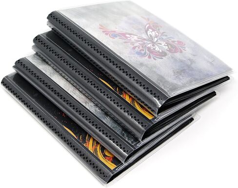 4 Pack CocoPolka 4 x 6 Flexible Photo Albums. 48 Pockets with Black Background & Customizable Covers. in Saudi Arabia