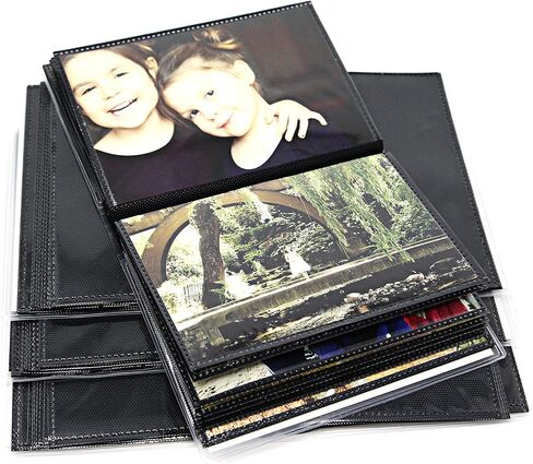 4 Pack CocoPolka 4 x 6 Flexible Photo Albums. 48 Pockets with Black Background & Customizable Covers. in Saudi Arabia