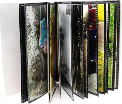 4 Pack CocoPolka 4 x 6 Flexible Photo Albums. 48 Pockets with Black Background & Customizable Covers. in Saudi Arabia