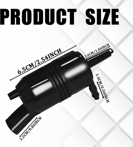 Front Windshield Washer Pump with Grommet, Replaces#385-232316A 22127652 89025062 89001122, Compatible with Silverado Blazer GMC Sierra Buick, Pontiac, Isuzu & Cadillac（1PCS) in Saudi Arabia