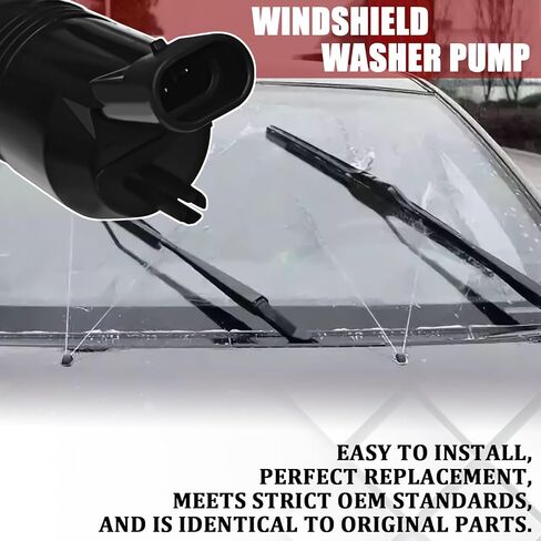 Front Windshield Washer Pump with Grommet, Replaces#385-232316A 22127652 89025062 89001122, Compatible with Silverado Blazer GMC Sierra Buick, Pontiac, Isuzu & Cadillac（1PCS) in Saudi Arabia