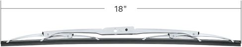 United Pacific 73010 16" Stainless Steel Wiper Blade, Polished 304 Stainless Steel, Universal Fit for U and J-Hook Mount – 16" – ONE Unit in Kuwait