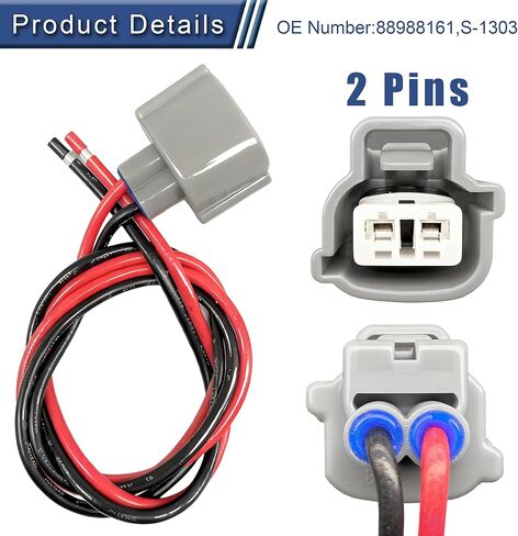 88988161 Windshield Washer Pump Connector Wiring Harness Compatible with Mazda 3 5 6 CX-5, Honda Accord/Civic/CR-V, Toyota Prius/Camry/Corolla/RAV4, Lexus & More Replaces S-1303,89046646 in Saudi Arabia