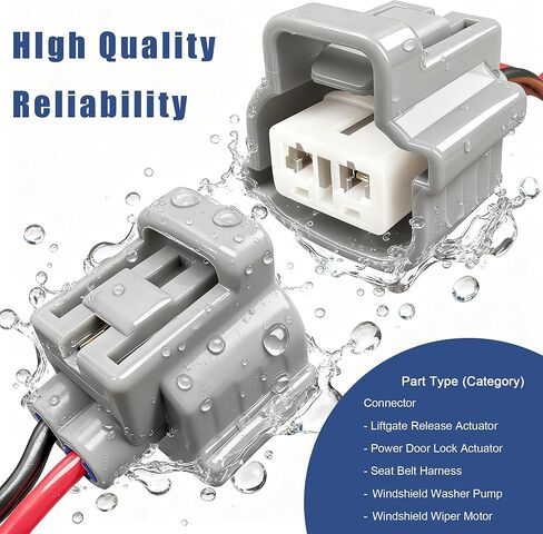 88988161 Windshield Washer Pump Connector Wiring Harness Compatible with Mazda 3 5 6 CX-5, Honda Accord/Civic/CR-V, Toyota Prius/Camry/Corolla/RAV4, Lexus & More Replaces S-1303,89046646 in Saudi Arabia