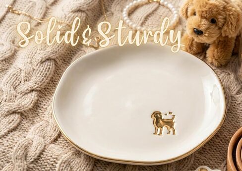InnoBeta Goldendoodle Gifs for women, Ceramic Ring Dish, Jewelry Tray Decorative Trinket Dish for Rings Earrings Necklaces Bracelet Watch Keys, Gifts for Birthday, Mother's Day, Christmas - 4.75" in Saudi Arabia