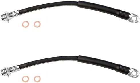 2x خرطوم الفرامل - خرطوم الفرامل الأمامي الهيدروليكي خرطوم خط الفرامل EPDM المطاط لـ Oldsmobile 98 1979-1984 لـ Oldsmobile Custom Cruiser 1979-1990 لـ Pontiac Bonneville 1979-1981 in Kuwait