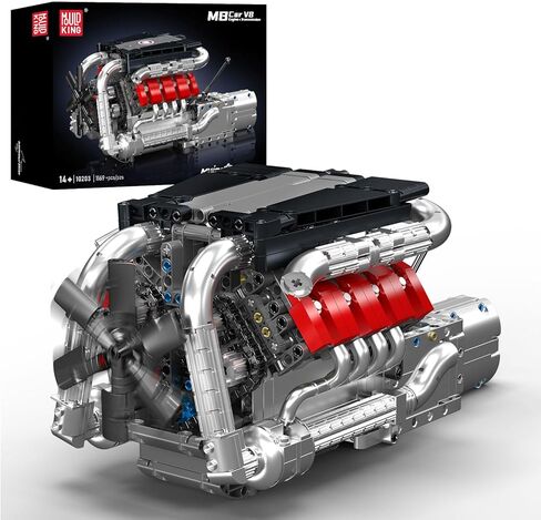 Mould King 10087 L4 Casoline Engine Building Blocks Kit - 1787 Pieces to Build Your Own Mini Engine That Work- DIY STEM Project & Gift for Kids, Teens, & Hobby Kit for Adults in Kuwait