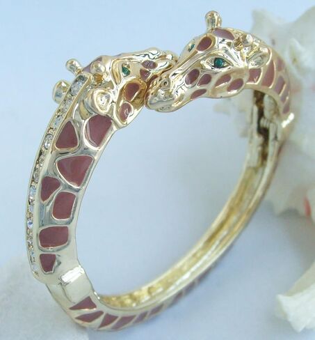 Unique Animal Giraffe Bracelet Bangle Cuff Clear Austrian Crystal in Saudi Arabia