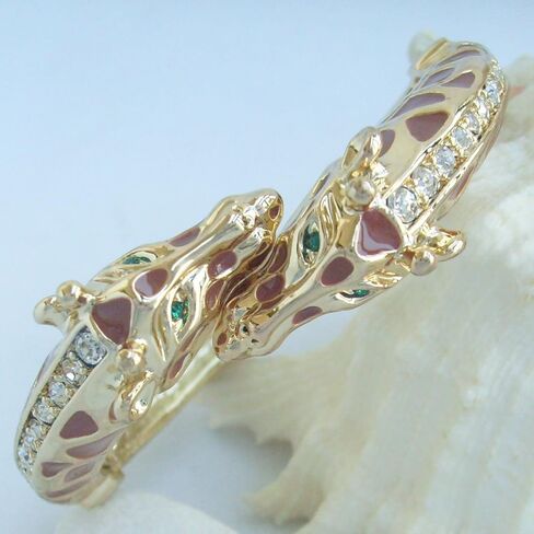 Unique Animal Giraffe Bracelet Bangle Cuff Clear Austrian Crystal in Saudi Arabia