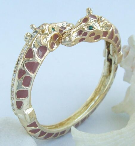 Unique Animal Giraffe Bracelet Bangle Cuff Clear Austrian Crystal in Saudi Arabia