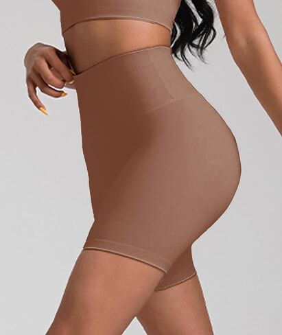 Womens Naked Feeling Biker Shorts 4 Inches High Waist Yoga Workout Running Gym Tummy Control Booty Shorts in Saudi Arabia