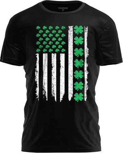 تي شيرت برسومات العلم الأمريكي - قميص يوم القديس باتريك الأيرلندي القديم في الولايات المتحدة الأمريكية in Kuwait