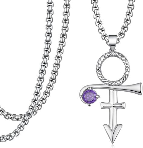 Prince Necklace 925 Sterling Silver Prince Symbol Jewelry Gifts for Women Music Fans Prince Souvenir Accessories in Saudi Arabia
