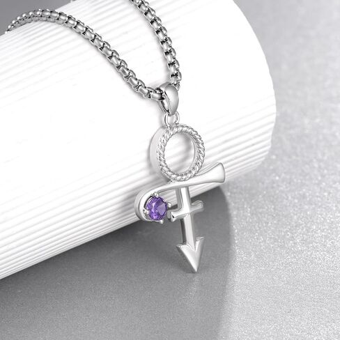 Prince Necklace 925 Sterling Silver Prince Symbol Jewelry Gifts for Women Music Fans Prince Souvenir Accessories in Saudi Arabia