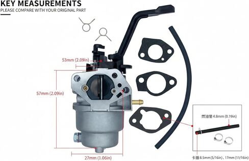 Generator Carburetor Replacement For P27-1C 0J58620157 Fits 389cc 420cc Engines, 5500W 6500W 7500W 8000W Generac Models in Saudi Arabia