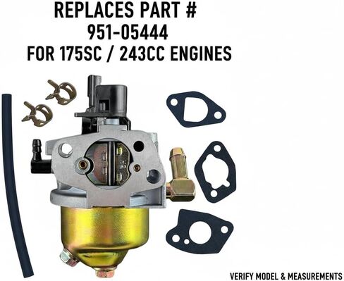 Carburetor Replacement For 951-05444 651-05444 175SC 243cc Engine Carb Assembly Fits 31AM5CP3766 Models in Saudi Arabia