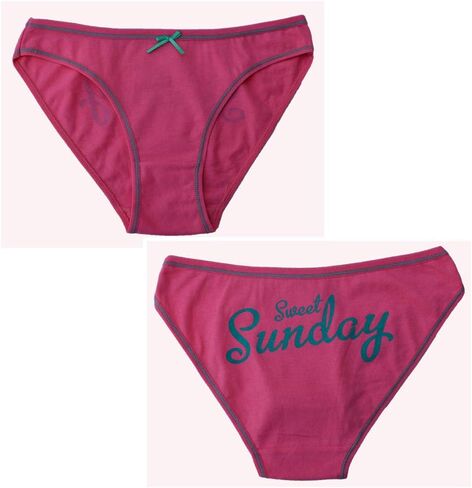 7 Pack Women Knickers Cotton Underwear Ladies Panties Week Days Printed Briefs (US, Alpha, Small, Regular, Regular) Black in Kuwait