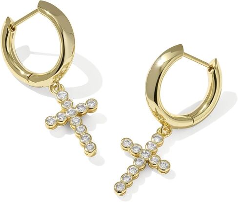 Kendra Scott Cross Crystal Huggie Earrings, Fashion Jewelry for Women in Saudi Arabia