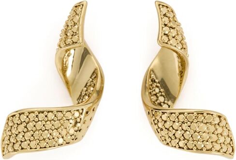 Kate Spade New York Twist Drop Earrings, Clear/Gold, Cubic Zirconia, Dangle Earrings in Saudi Arabia