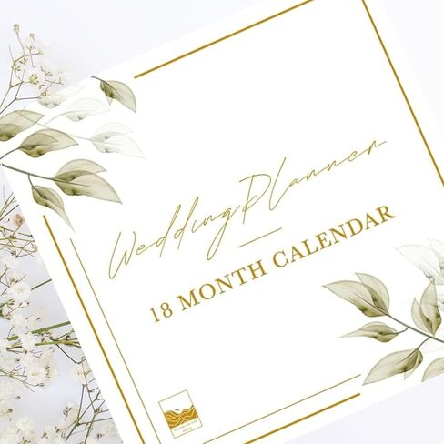 تقويم تخطيط الزفاف "I Do" - بديل لمخطط الزفاف غير مؤرخ لمدة 18 شهرًا، منظم الزفاف مع ملصقات وقوائم مرجعية، هدية خطوبة للعروس، تقويم العد التنازلي للزفاف in Kuwait