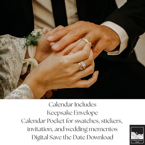 تقويم تخطيط الزفاف "I Do" - بديل لمخطط الزفاف غير مؤرخ لمدة 18 شهرًا، منظم الزفاف مع ملصقات وقوائم مرجعية، هدية خطوبة للعروس، تقويم العد التنازلي للزفاف in Kuwait