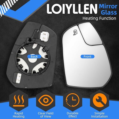 Driver Side Mirror Replacement for Ford Escape 2017 2018 2019 - Left Side Mirror Glass, Rear View Mirrors Glass with Power Heated in Saudi Arabia