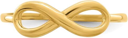 Solid 14k Yellow Gold Infinity Love Knot Symbol Ring Band in Saudi Arabia