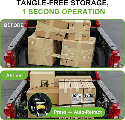 Rotating Retractable Ratchet Straps for Chevy Silverado & GMC Sierra 1500 2500 Accessories 2019–2025 Auto Retract Securing Strap Tie Down Swivel Ratchet Heavy Duty Truck Bed Ratchet Straps (2PCS) in Saudi Arabia