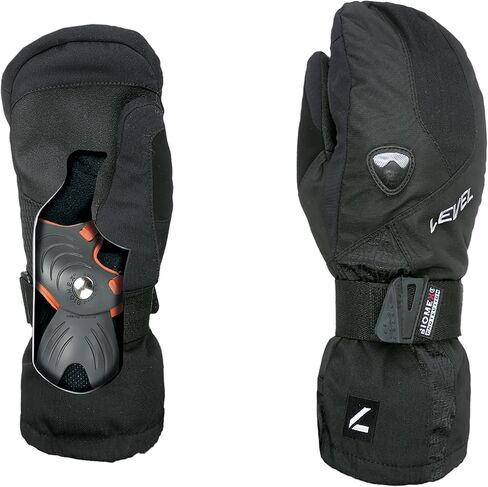 Level Fly Junior Youth Snowboard Mittens with Wrist Guards, BioMex, Kevlar Palms, Fleece Removable Liner in Kuwait