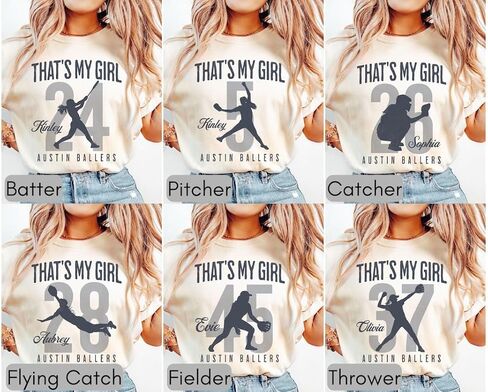 LOVELYPOD Personalized Softball Mom Shirt with Kids Name and Jersey Number, Softballs Shirts for Women, Softball Mama Gifts in Saudi Arabia