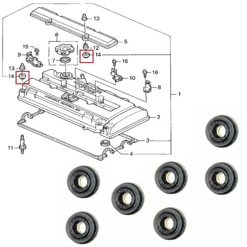 هوندا 90442-PR3-000، حلقة غطاء صمام المحرك in Saudi Arabia
