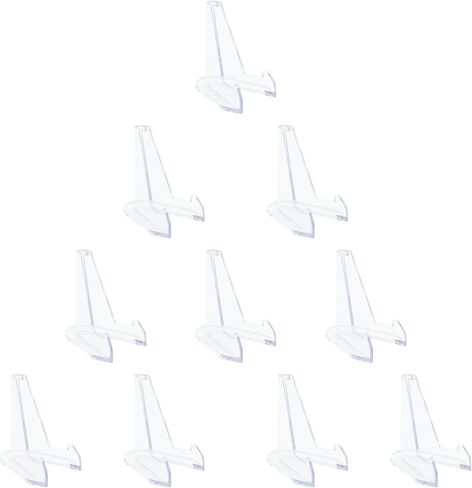 20 قطعة من حوامل الحامل الأكريليك من الصنوبر والكتان، حامل حامل صغير شفاف للعملات المعدنية، حامل صور أكريليك لعرض الأعمال الفنية/العملات المعدنية/ساعات الجيب/ميداليات التحدي (طولها 1.4 بوصة) in Kuwait