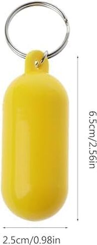 2 Pcs Yellow Boat Floating Keychains, 2.56x0.98in Buoy Float Key Pendant, Oval Shape Plastic Floating Key Ring, Water Sport Accessory for Boating Surfing Rowing Fishing Outdoor Sports,Kayak Hardware in Saudi Arabia