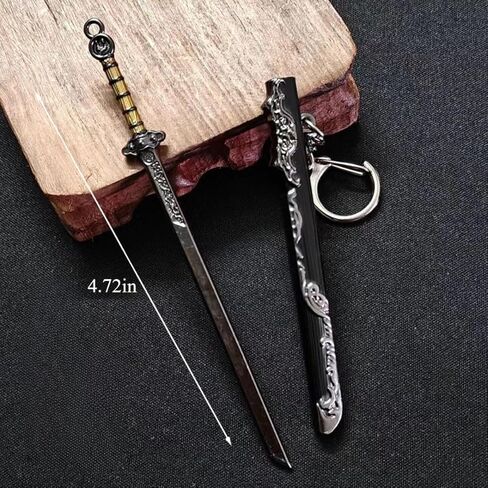Mini Detachable Handle Keychain for Ancient Swords, Made of Alloy Material, Interesting Design,Creative Car Key Pendant in Saudi Arabia