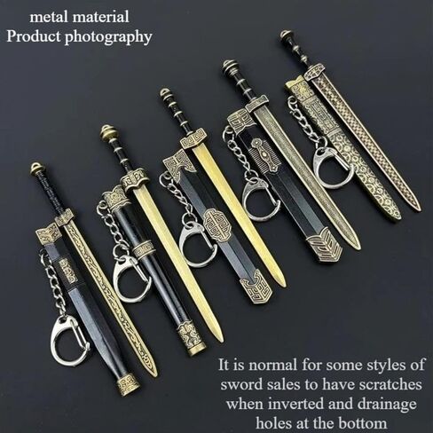 Mini Detachable Handle Keychain for Ancient Swords, Made of Alloy Material, Interesting Design,Creative Car Key Pendant in Saudi Arabia