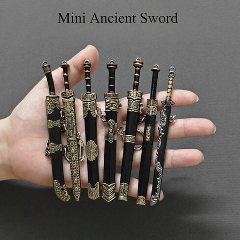 Mini Detachable Handle Keychain for Ancient Swords, Made of Alloy Material, Interesting Design,Creative Car Key Pendant in Saudi Arabia