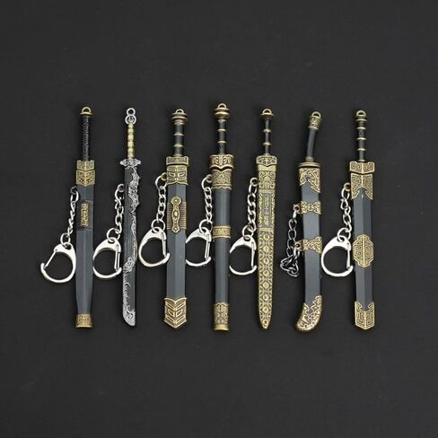 Mini Detachable Handle Keychain for Ancient Swords, Made of Alloy Material, Interesting Design,Creative Car Key Pendant in Saudi Arabia