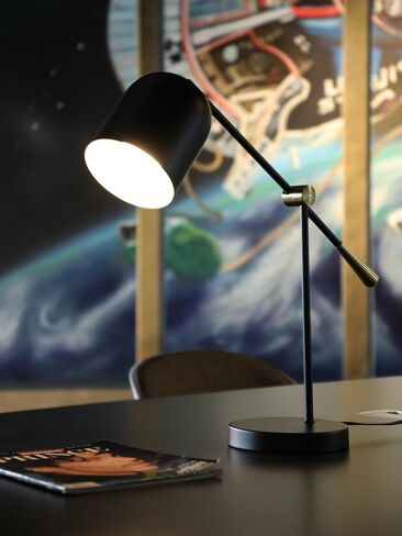 TORCHSTAR Adjustable Desk Lamp Aesthetic, AC 110-120V, Swing Arm Task Desk Lamp, Max 60W, E26 Base, Bulb Not Included, Metal Decor Desktop Lamp with On/Off Switch, for Work, Study, Home Office, Black in Saudi Arabia