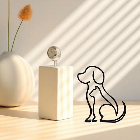 منحوتة فنية بسيطة، خط معدني تجريدي معدني شخصي، حرف فنية بسيطة، زخارف رسم خطية مبتكرة للجدار، غرفة المعيشة، ديكور مكتب المكتب المنزلي (الكلاب والقطط) in Kuwait