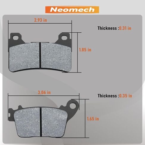 Front and Rear Brake Pads for Honda CBR600RR CBR600 RR CBR 600RR 2007-2017 CBR1000RR CBR 1000RR 2006-2016 in Kuwait