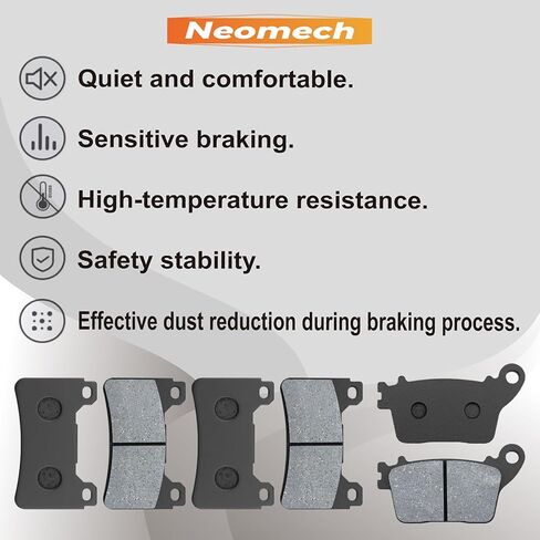 Front and Rear Brake Pads for Honda CBR600RR CBR600 RR CBR 600RR 2007-2017 CBR1000RR CBR 1000RR 2006-2016 in Kuwait