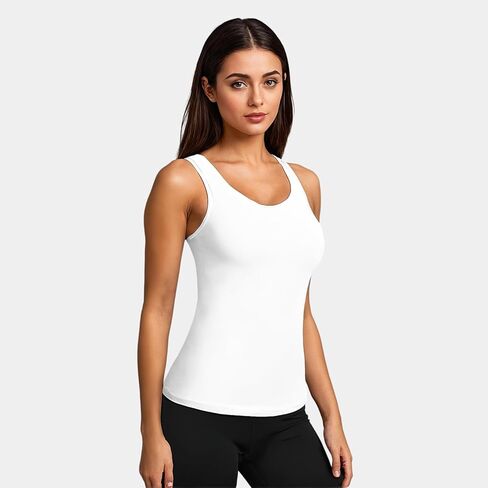 قميص قصير بدون أكمام للسيدات من Rupa Jon، قميص قصير مطاطي من مزيج القطن الناعم | ملابس نوم بدون أكمام خفيفة الوزن in Kuwait