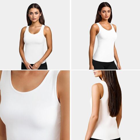 قميص قصير بدون أكمام للسيدات من Rupa Jon، قميص قصير مطاطي من مزيج القطن الناعم | ملابس نوم بدون أكمام خفيفة الوزن in Kuwait