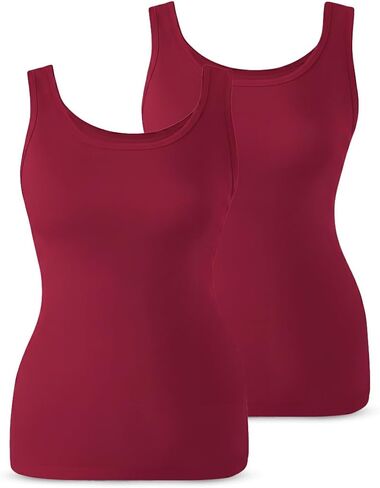 قميص قصير بدون أكمام للسيدات من Rupa Jon، قميص قصير مطاطي من مزيج القطن الناعم | ملابس نوم بدون أكمام خفيفة الوزن in Kuwait